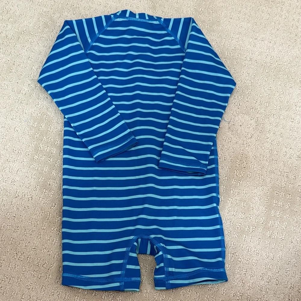 Hanna Andersson Blue Stripe Kids One-Piece Swimsuit